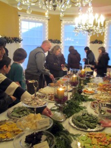 Attendees were able to fill plates with cookies, fudge and other treats