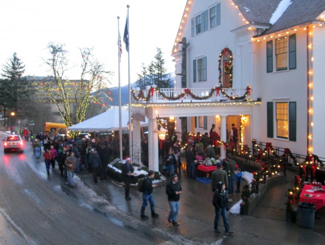 The Governor's house was open yesterday for the annual holiday open house.